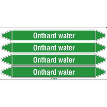 Pipe marker "Onthard water"